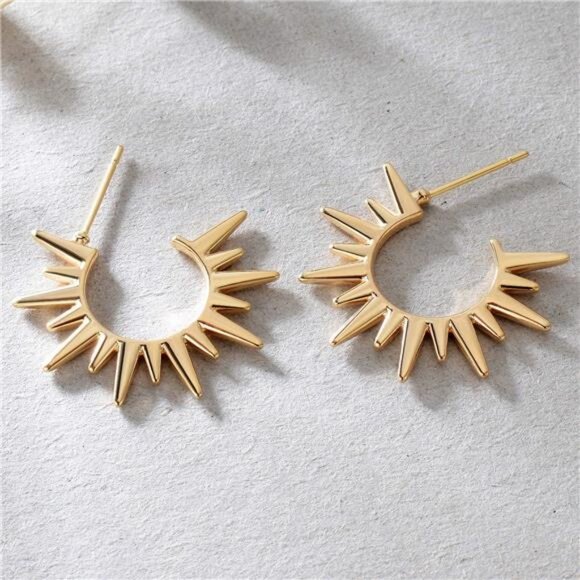 Gold Hoop Earrings - 14K Gold Filled, Tiny Boho, Delicate, Handmade, Hypoallerge - Picture 5 of 7